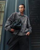 Corduroy Clasp Jacket — Grey