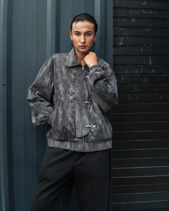 Corduroy Clasp Jacket — Grey