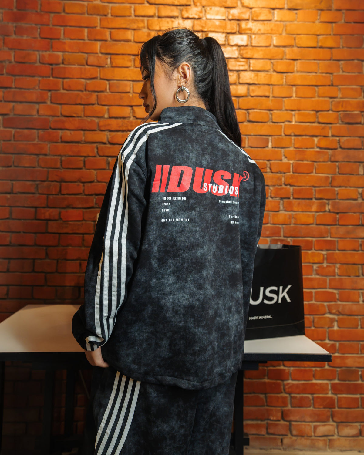Racing Zip-Up — Black