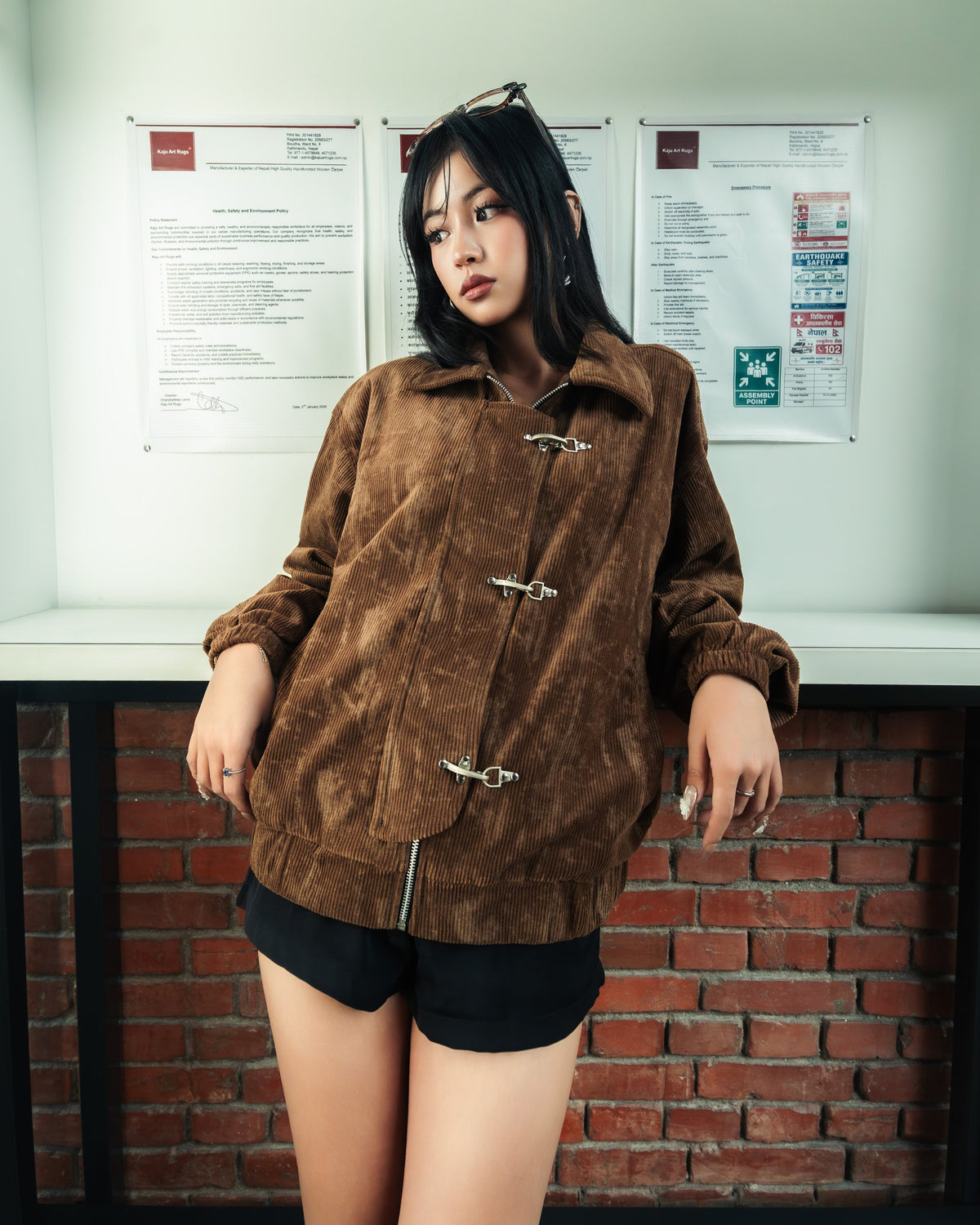Corduroy Clasp Jacket