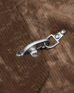 Corduroy Clasp Jacket — Brown