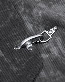 Corduroy Clasp Jacket — Grey