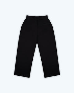 Straight Cut Trousers — Black